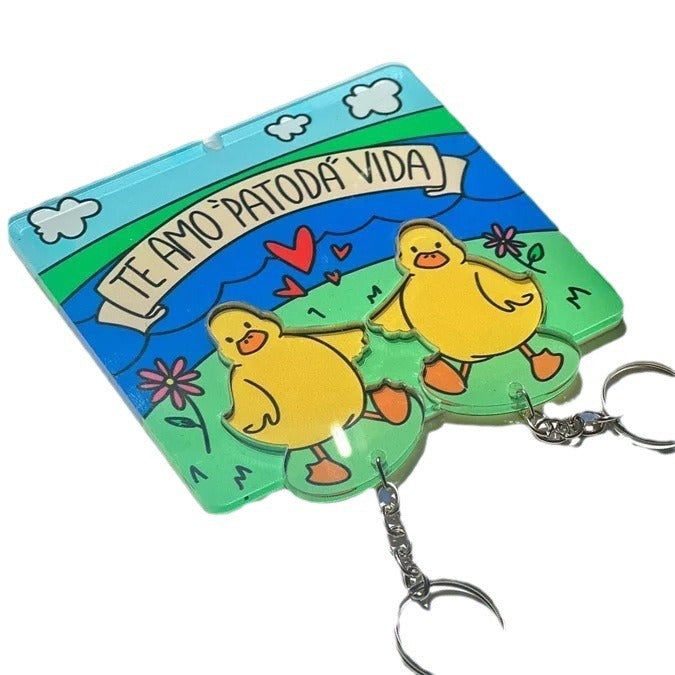 Couple Duck Keychain