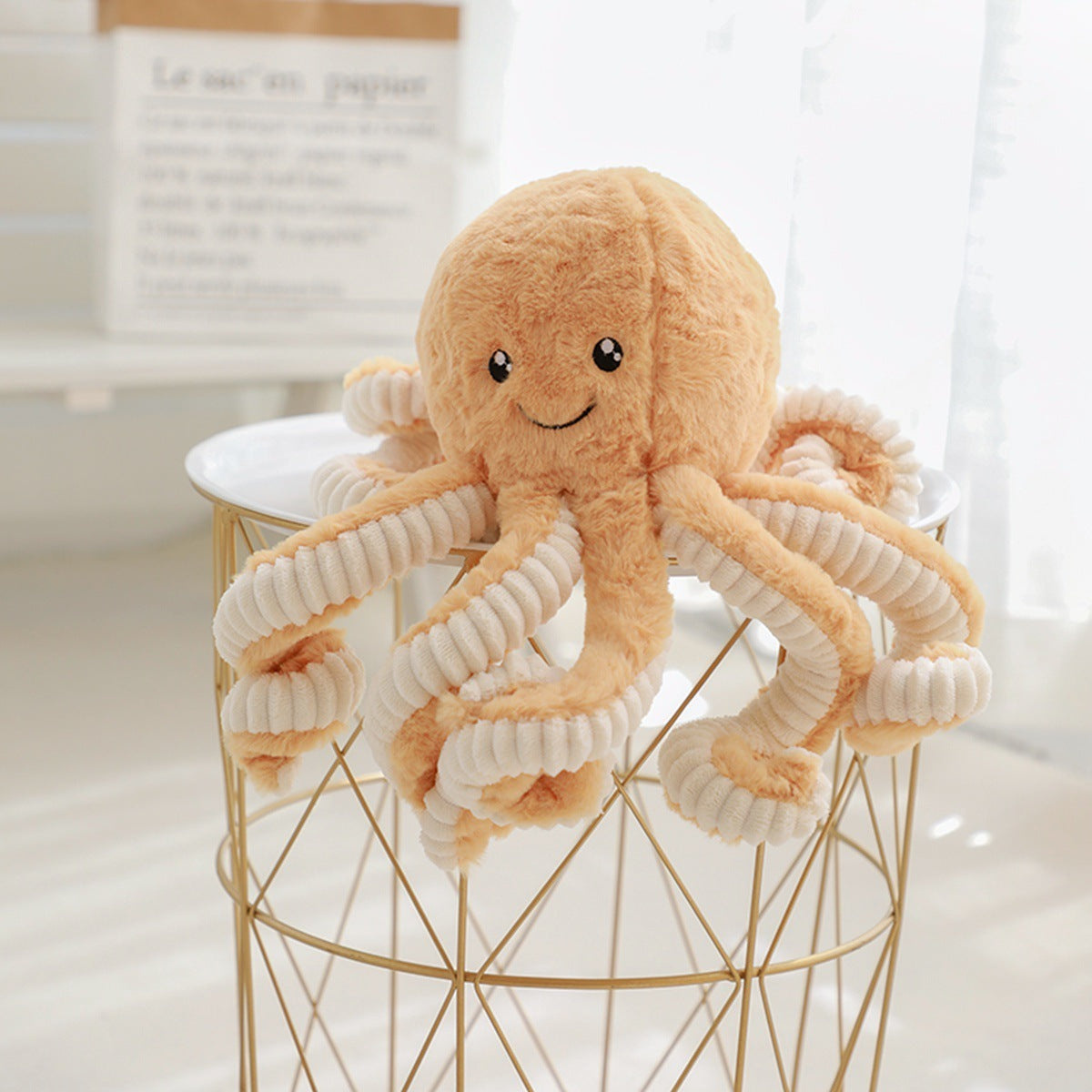 Lovely Simulation Octopus Pendant Plush Stuffed Toy Soft Animal Home Accessories Cute Doll Children Gifts