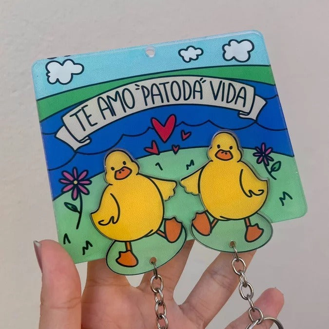 Couple Duck Keychain