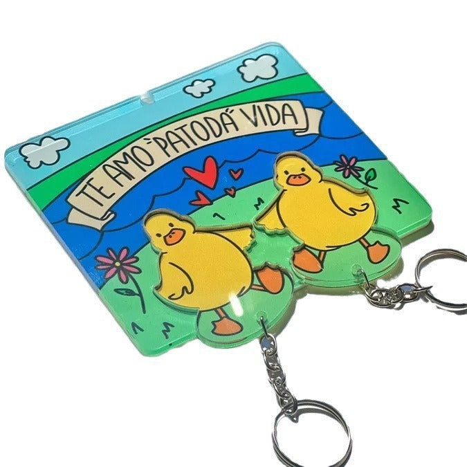 Couple Duck Keychain